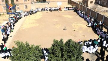 وقفة بمعهد العلوم الصحية في ذمار وفاء لشهيد القرآن