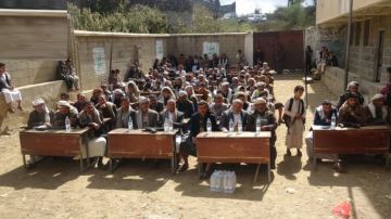 فعالية خطابية في مديرية صعفان بالذكرى السنوية لشهيد القرآن