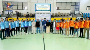 تدشين دوري الحكمة اليمانية لكرة القدم بكلية المنار الجامعية في حجة