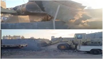 إزالة بناء عشوائي شمال غرب عدن .. ومصدر يوضح : اشعارات وحدة حماية الأراضي (مجانا)