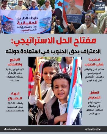 مفتاح الحل الاستراتيجي: الاعتراف بحق الجنوب في استعادة دولته (إنفوجراف)