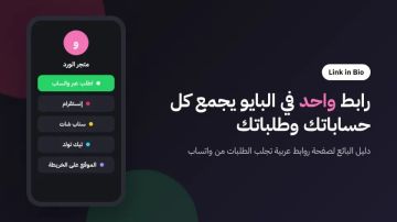 رابط واحد في البايو: كيف يرتب البائع حساباته ويستقبل طلباته من واتساب بسهولة رابط واحد في البايو: كيف يرتب البائع حساباته ويستقبل طلباته من واتساب بسهولة