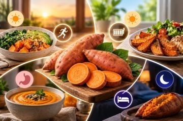 أفضل وقت لتناول البطاطا الحلوة.. فوائدها الغذائية ودورها في الشبع وإمداد الطاقة أفضل وقت لتناول البطاطا الحلوة.. فوائدها الغذائية ودورها في الشبع وإمداد الطاقة