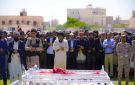 شبوة تنزف - محافظ المحافظة يتقدم تشييع 75 شهيدا ارتقوا في استهداف المركز التدريبي