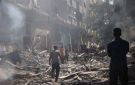 استشهاد فلسطيني وإصابة آخرين إثر قصف العدو الإسرائيلي منزلا بالنصيرات وسط قطاع غزة - ye
