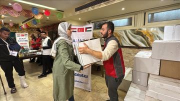 جمعية تركية توزع مساعدات رمضانية على فلسطينيين بمصر