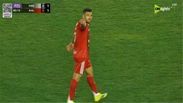 تريزيجيه يسجل هدف التعادل للأهلي بمرمى البنك