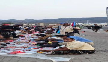 صور من الإفطار الجماعي للوفود المشاركة في مليونية الثبات والقرار