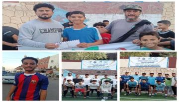 الموهوب احمد الدبعي يخطف الاضواء وينال جائزة افضل لاعب في مباراة الزيتون والرومي