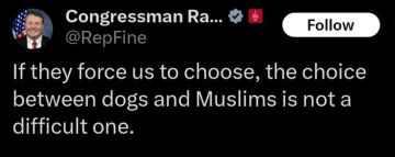 نائب أمريكي يوجه خطاب عنصري ضد المسلمين ويشبههم بالكلاب نائب أمريكي يوجه خطاب عنصري ضد المسلمين ويشبههم بالكلاب