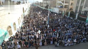 مسيرات حاشدة في حجة نصرة للشعب الفلسطيني وتأكيدا على الاستعداد للجولة القادمة