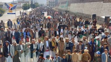 مسيرات جماهيرية في إب تأكيدا على الموقف الثابت في نصرة الشعب الفلسطيني