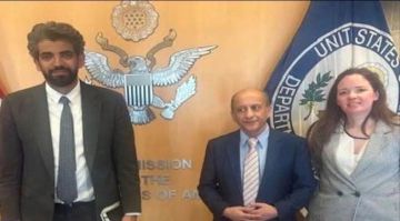 البيض يبحث مع البعثة الأمريكية في جنيف مستجدات الأوضاع في الجنوب