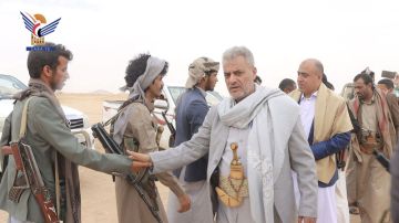 الكريم وبادر وبن حيدر يطلعون على أحوال المرابطين في جبهتي اليتمة وخب الشعف بالجوف