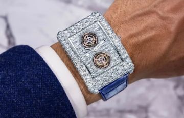 Jacob Co تستحدث قطعا جديدا للألماس في ساعة Billionaire Double Tourbillon Angel-Cut