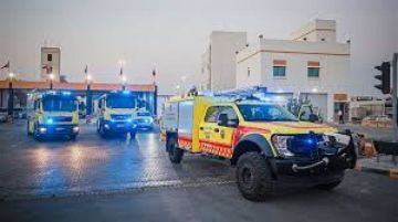 الدفاع المدني البحريني يسيطر على حريق جراء الاعتداءات الإيرانية