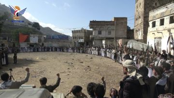 وقفة قبلية مسلحة في جمعة بن فاضل بصعدة إسنادا لمحور الجهاد والمقاومة