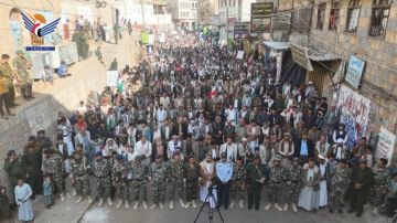 المحويت.. مسيرات جماهيرية تضامنا مع الشعب الإيراني وإعلانا للجهوزية الشاملة