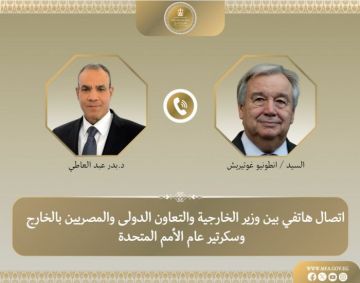 وزير الخارجية المصري وسكرتير غوتيريش يبحثان التطورات في الشرق الأوسط