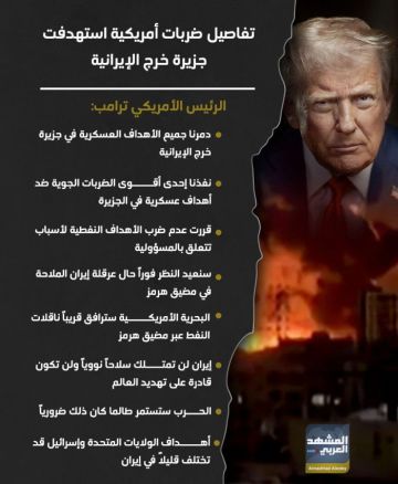 تفاصيل ضربات أمريكية استهدفت جزيرة خرج الإيرانية (إنفوجراف) تفاصيل ضربات أمريكية استهدفت جزيرة خرج الإيرانية (إنفوجراف)