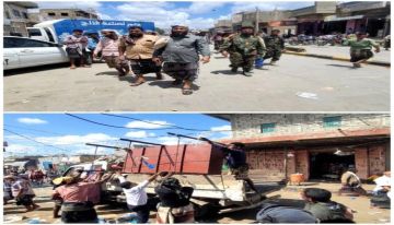 لحج..حملة لإزالة ورفع العشوائيات بالسوق المركزي في طورالباحة