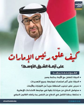 كيف علق رئيس الإمارات على أزمة الشرق الأوسط؟ (إنفوجراف)