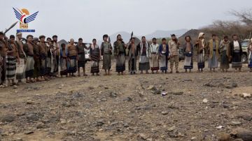 قيادة محافظة عمران تزور المرابطين في جهات تعز بمناسبة عيد الفطر