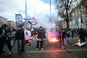 إحراق صور لميلوني وترامب في روما تنديدا بمشروع حكومي وبالحرب في الشرق الأوسط