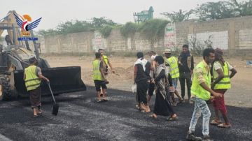 الاطلاع على سير تنفيذ أعمال صيانة وإعادة تأهيل طريق الحديدة - باجل الاطلاع على سير تنفيذ أعمال صيانة وإعادة تأهيل طريق الحديدة - باجل