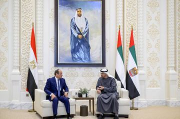 الرئيس المصري يزور أبوظبي : محمد بن زايد والسيسي يؤكدان ضرورة الوقف الفوري للتصعيد واللجوء إلى الحوار