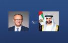 هاتفيا.. رئيس الإمارات والمستشار الألماني يبحثان التطورات في المنطقة - ye