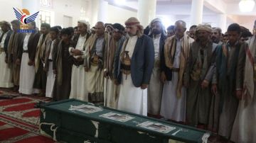 تشييع جثمان الشهيد وسام الشراعي بمديرية بني حشيش