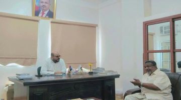 الجفري وباسمير يناقشان آليات تطوير العمل المشترك بهيئات انتقالي حضرموت
