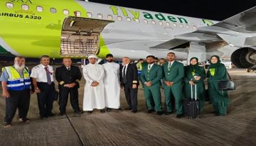 تدشين أولى رحلات طيران عدن بين عدن وعمان