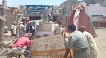 حملة واسعة في البريقة لإزالة العشوائيات وتنظيم الشوارع