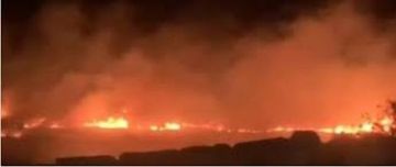 مستوطنون يحرقون أراضي زراعية برام الله مستوطنون يحرقون أراضي زراعية برام الله