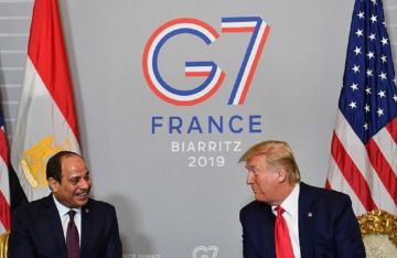 السيسي يلتقي ترامب علي هامش قمة G7 السيسي يلتقي ترامب علي هامش قمة G7