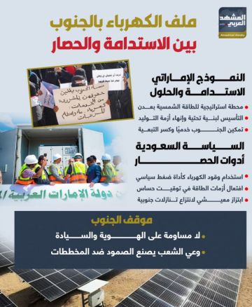 ملف الكهرباء بالجنوب.. بين الاستدامة والحصار (إنفوجراف)