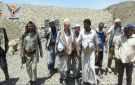رئيس هيئة الموارد المائية يطلع على العمل بمشروع حاجز الشهيد الدكتور الرباعي لحصاد مياه الأمطار بذمار