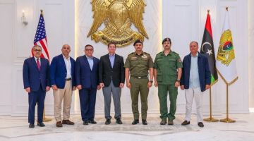 ليبيا.. صدام وخالد حفتر يبحثان مع وفد أمريكي توحيد الجيش
