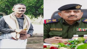 مدير عام شرطة شبوة يعزي العميد أحمد صالح عمير في وفاة شقيقه الملازم حسين