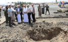 العلامة مفتاح يطلع على حجم الأضرار بمطار صنعاء الدولي جراء العدوان السعودي