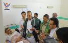 البشيري والشامي يطلعان على أحوال المرضى بمستشفى الصماد بعمران