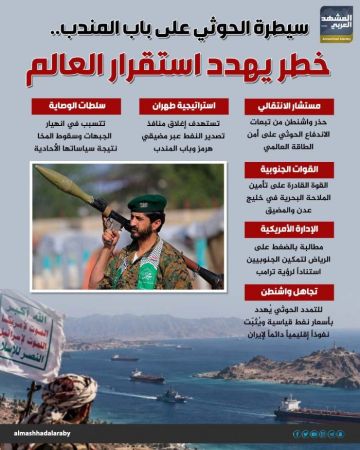 سيطرة الحوثي على باب المندب.. خطر يهدد استقرار العالم (إنفوجراف) سيطرة الحوثي على باب المندب.. خطر يهدد استقرار العالم (إنفوجراف)