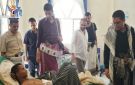 وكيل وزارة الصحة يتفقد جرحى مجزرة العدو السعودي في السوق المركزي بتعز